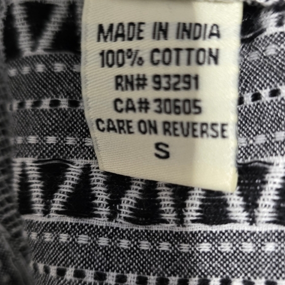 Dylan Black and White Cotton Midi Dress Size Small - Picture 4 of 5